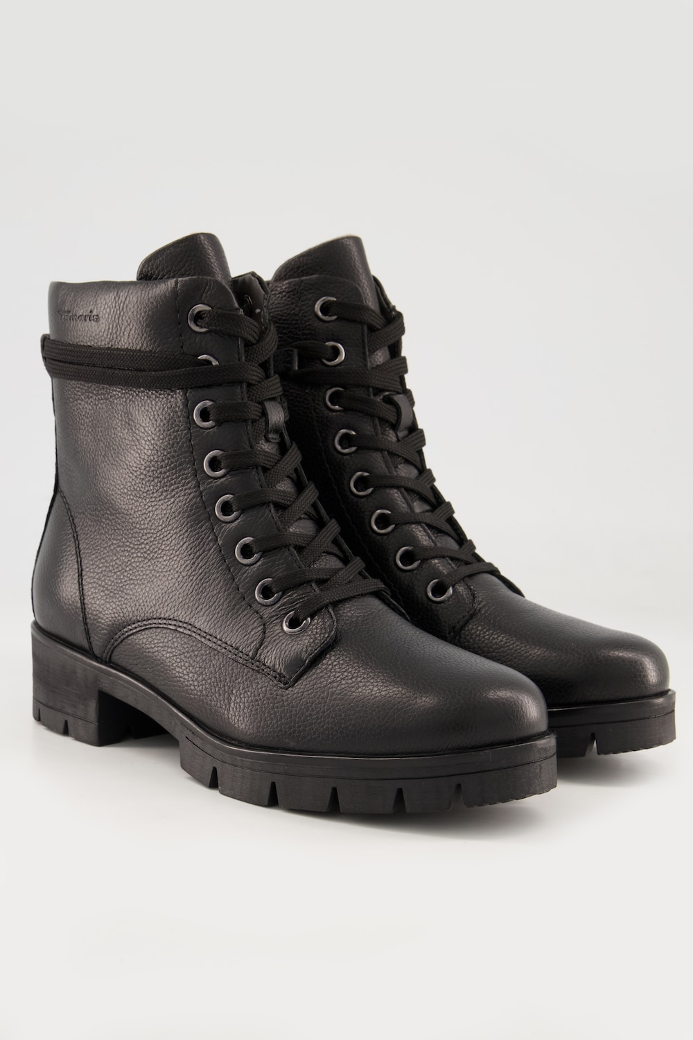 Grote Maten Leren boots, Dames, zwart, Maat: 40, Leer/Polyester, Ulla Popken