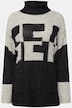 Pullover, Colorblocking Wording SEA, zweifarbig, Rollkragen, Langarm