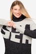Pullover, Colorblocking Wording SEA, zweifarbig, Rollkragen, Langarm
