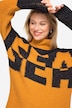 Pullover, Colorblocking Wording SEA, zweifarbig, Rollkragen, Langarm