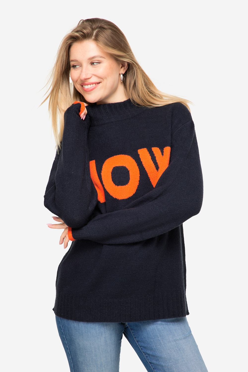 Große Größen Pullover, Damen, orange, Größe: S, Synthetische Fasern, LAURASON