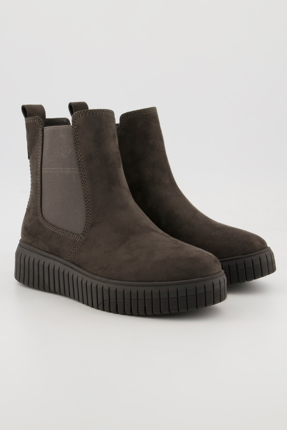 Grote Maten Chelsea-boots, Dames, groen, Maat: 41, Overige, Ulla Popken