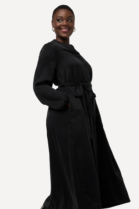 Belted long sleeve maxi dress best sale