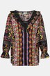 Bluse, Spitze, Rüschen, V-Ausschnitt, Langarm