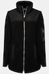 Mixed Textured Zip Up Teddy Jacket