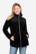 Mixed Textured Zip Up Teddy Jacket