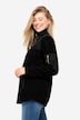 Mixed Textured Zip Up Teddy Jacket