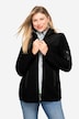 Mixed Textured Zip Up Teddy Jacket