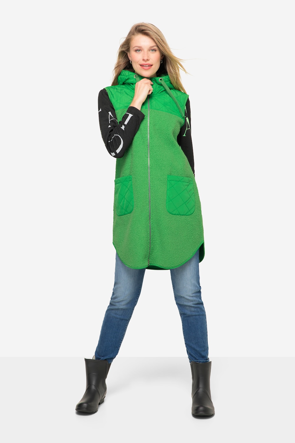 Große Größen Weste, Damen, grün, Größe: XL, Polyester/Synthetische Fasern, LAURASON