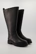 Kožené kozačky, 3XL holeň, ražba, zip