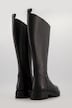 Kožené kozačky, 3XL holeň, ražba, zip