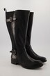 Lederstiefel, XXL-Schaft, Elastikeinsatz, Zipper, Weite H