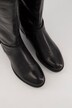 Lederstiefel, XXL-Schaft, Elastikeinsatz, Zipper, Weite H