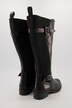 Lederstiefel, XXL-Schaft, Elastikeinsatz, Zipper, Weite H