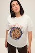 T-shirt, oversize, nadruk motywu tygrysa, okrągły dekolt, rękaw 1/2