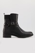 Bottines en cuir nappa, fermeture éclair, largeur H