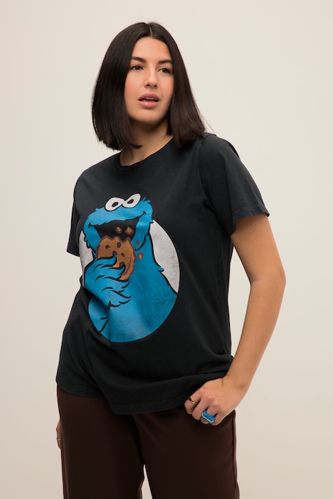 Cookie Monster Short Sleeve Crew Neck Graphic Tee, T-Shirts