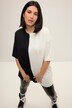 T-Shirt, oversized, Black/White Patch, Rundhals, Halbarm