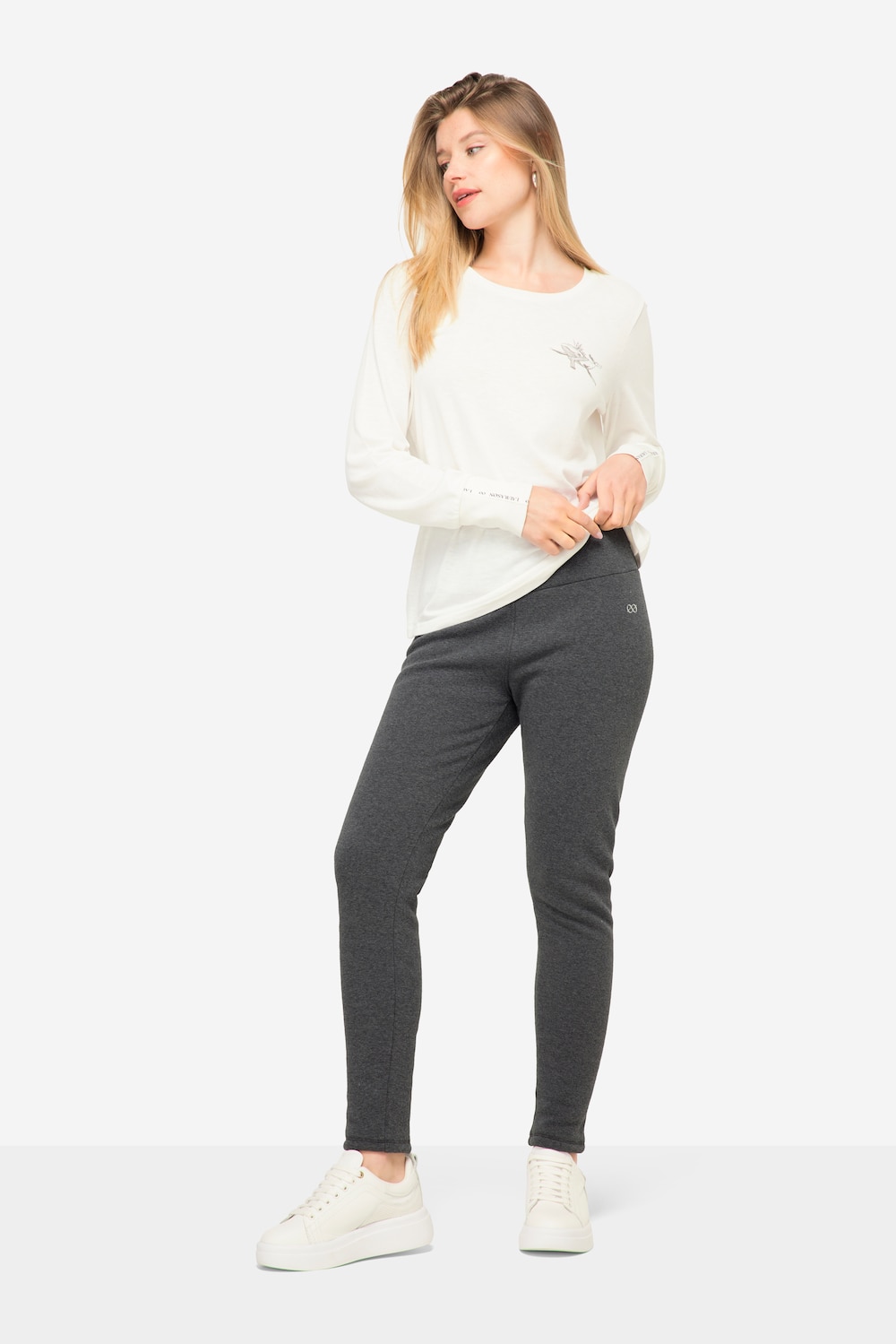 Große Größen Leggings, Damen, schwarz, Größe: M, Polyester/Baumwolle, LAURASON