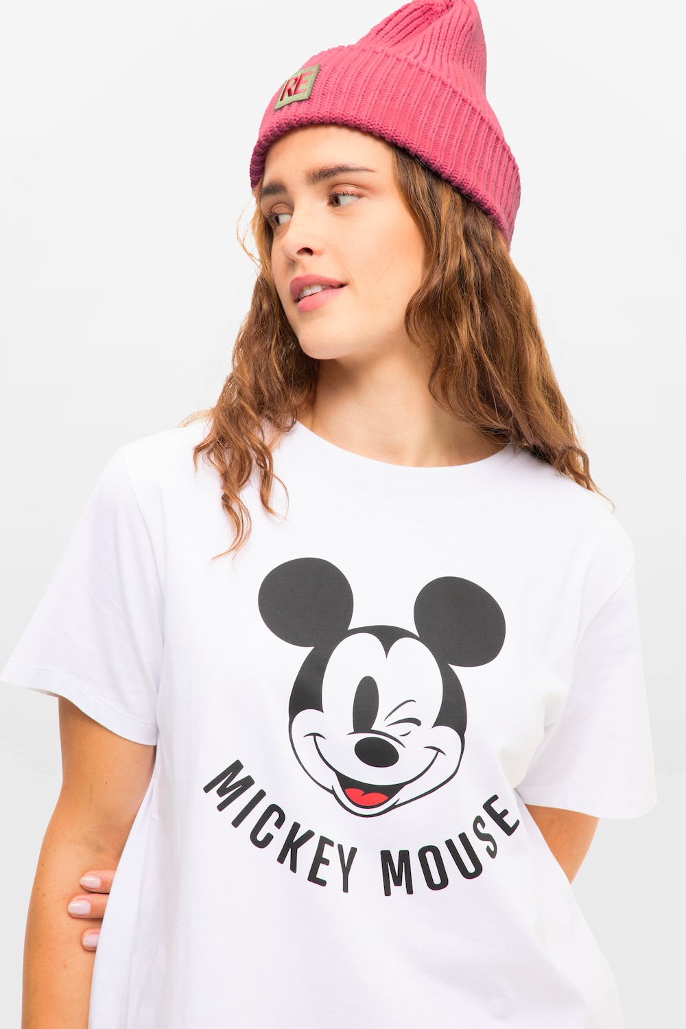 Große Größen Beanie, Damen, rosa, Größe: One Size, Synthetische Fasern, Studio Untold