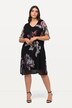 Short Sleeve V-Neck Layered Floral Graphic Dress
