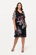 Short Sleeve V-Neck Layered Floral Graphic Dress