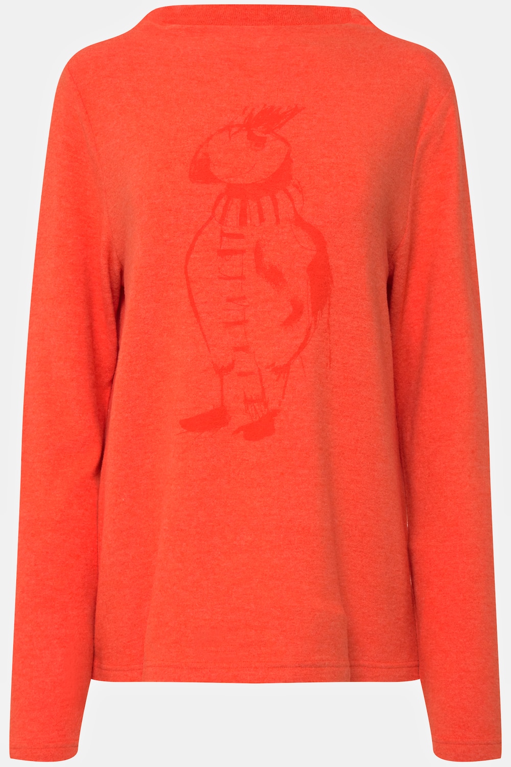 Stora storlekar Sweatshirt, Dam, orange, storlek: XL, Polyester/Viskos, LAURASON