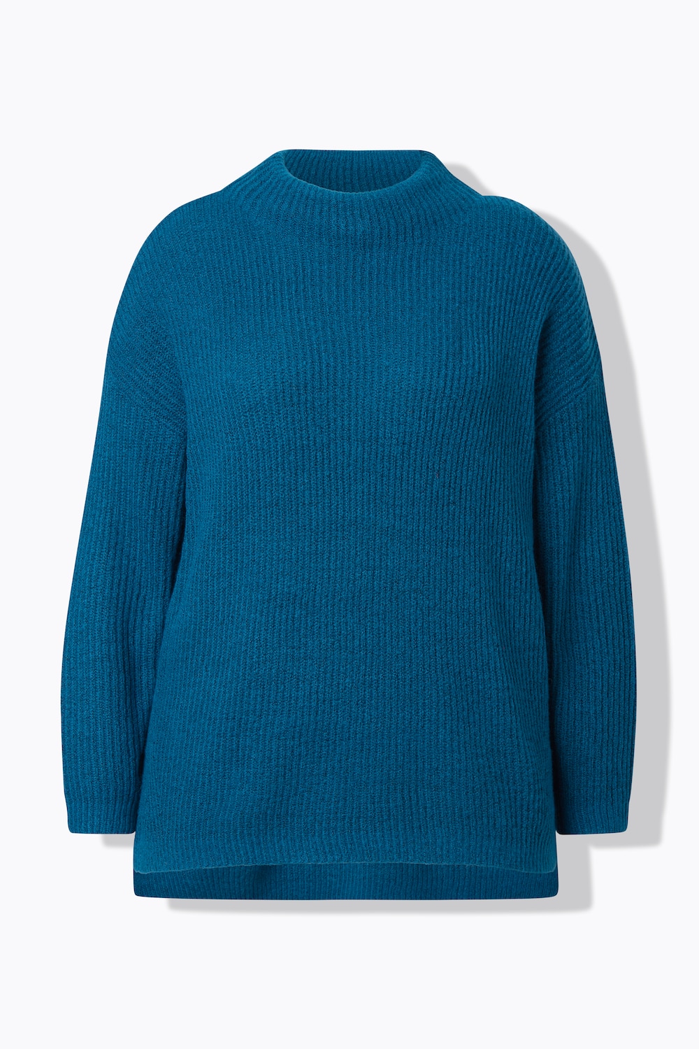Stora storlekar Polotröja i oversize-modell, Dam, turkos, storlek: 50/52, Syntetfibrer/Polyester, Ulla Popken