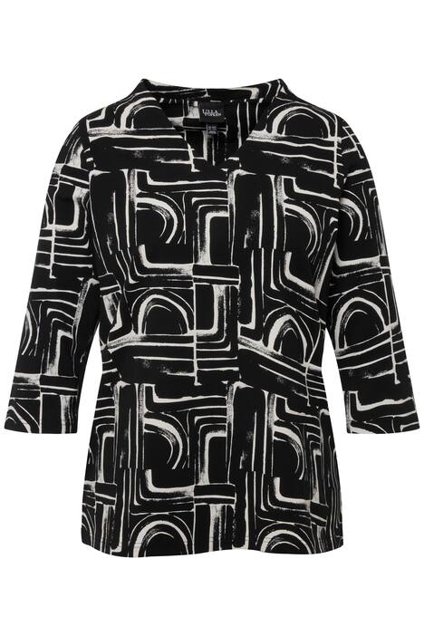 Tričko, grafický potisk, kalichový límec, 3/4 rukávy