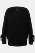 Pullover, Ärmel mit Ösen und Bändern, oversized