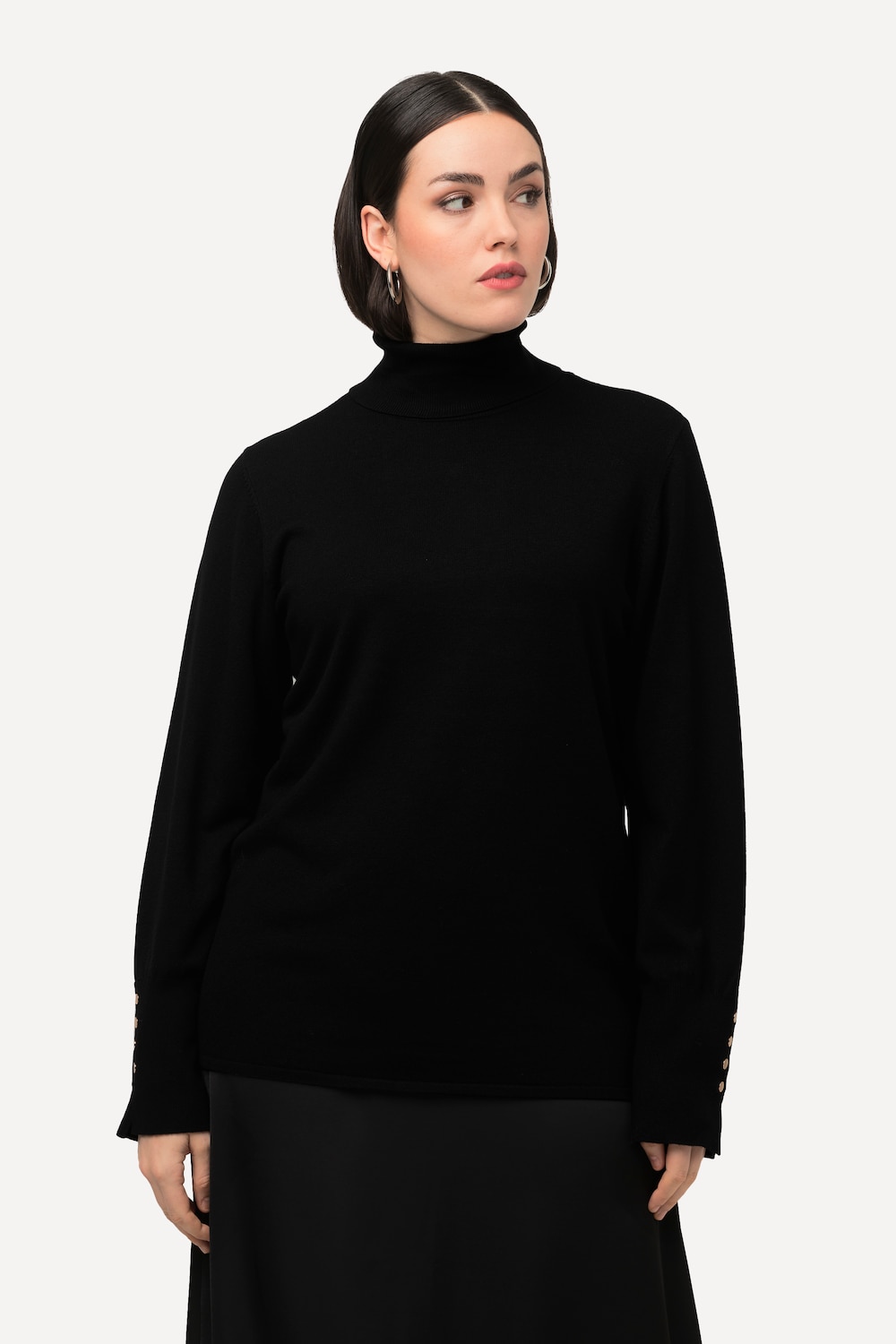 Thumbnail - Große Größen Pullover, Damen, schwarz, Größe: 54/56, Viskose/Synthetische Fasern, Ulla Popken