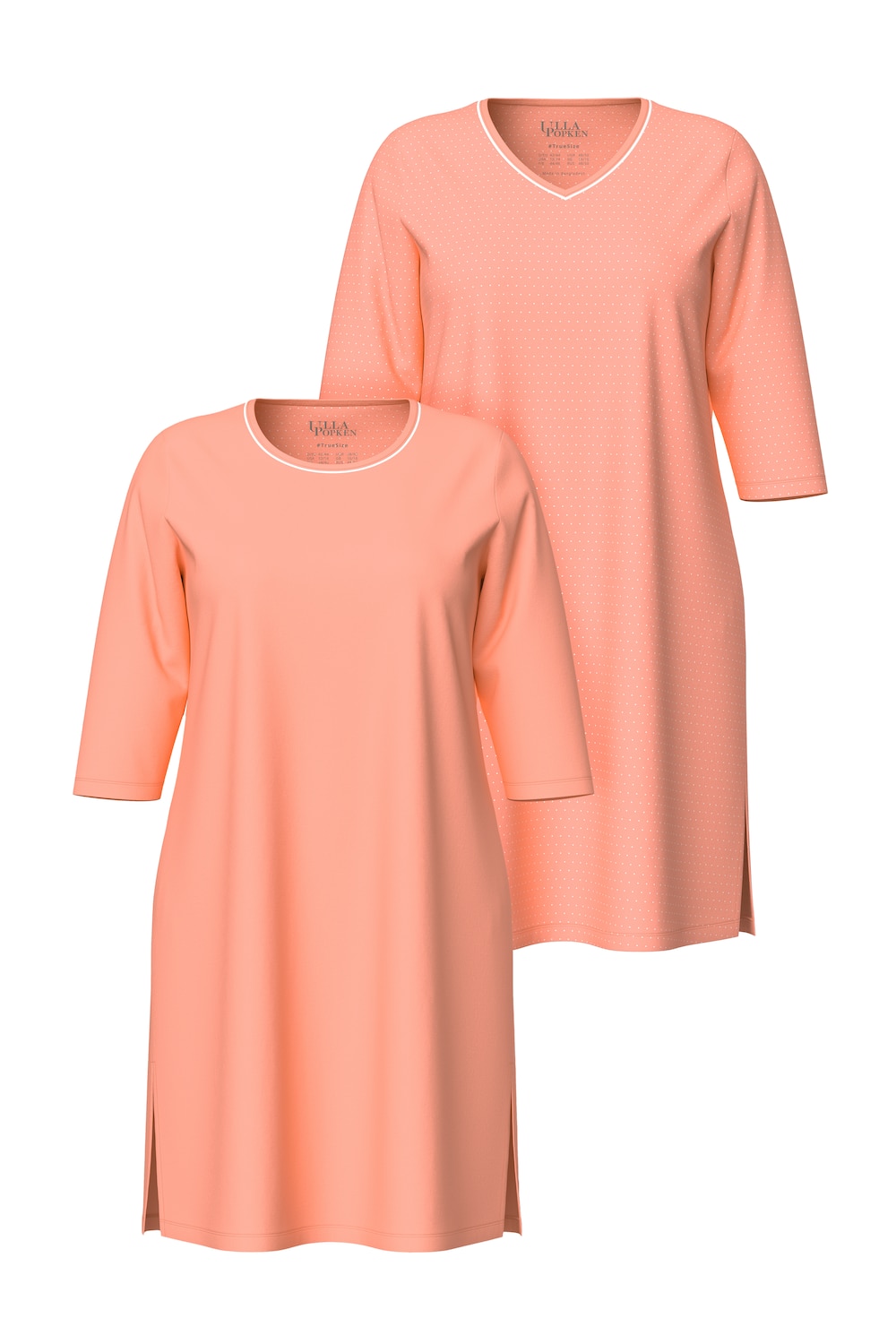 Stora storlekar T-shirt oversize i 2-pack, Dam, rosa, storlek: 46/48, Bomull, Ulla Popken