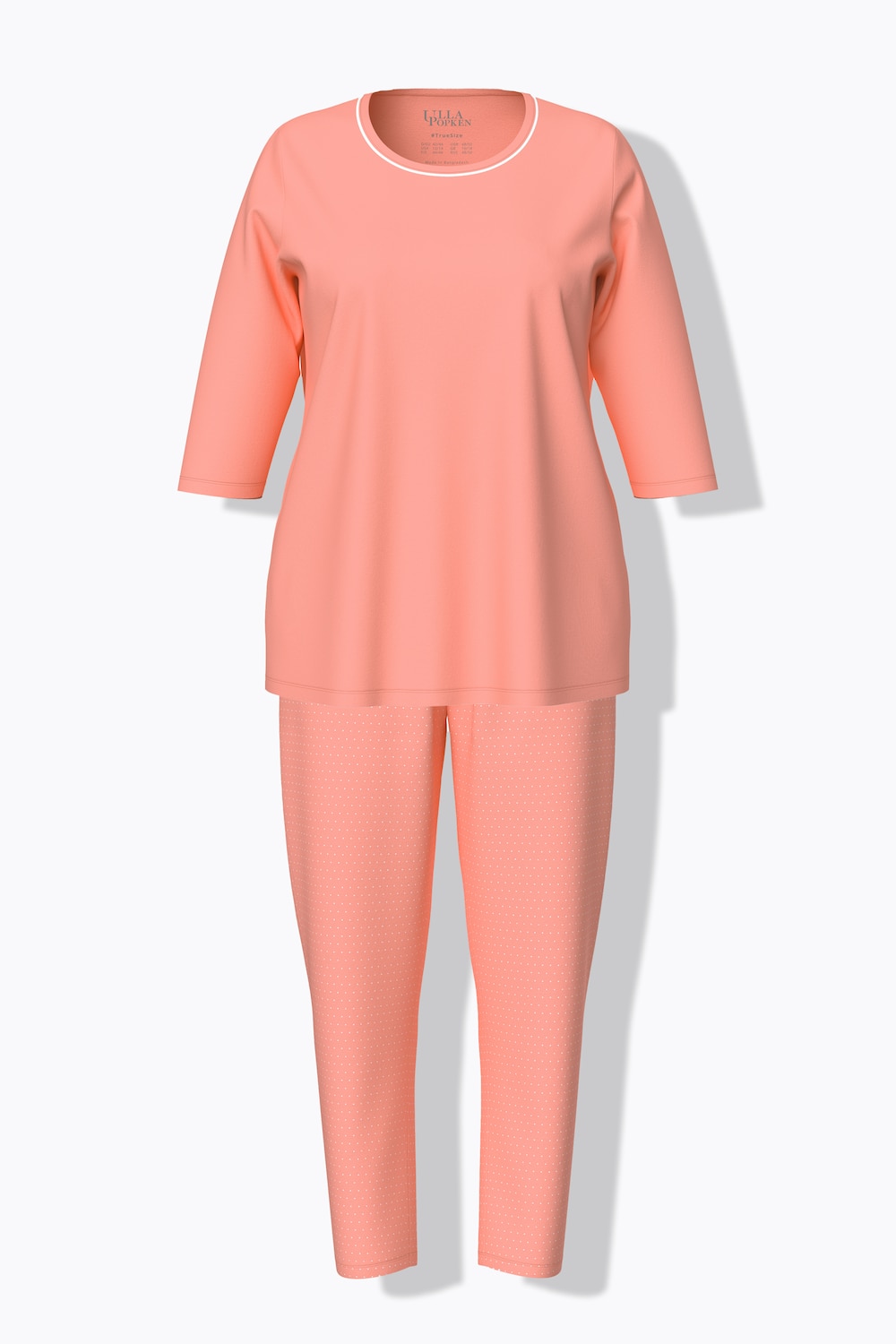Stora storlekar Pyjamas, Dam, rosa, storlek: 42/44, Bomull, Ulla Popken