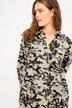 Camo Print A-Line Asymmetric Button-Down Shirt