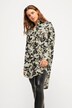 Camo Print A-Line Asymmetric Button-Down Shirt