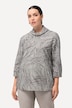 Sweatshirt, Federmuster, Boxy Fit, Stehkragen, 3/4-Arm