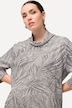 Sweatshirt, Federmuster, Boxy Fit, Stehkragen, 3/4-Arm