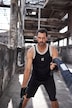 JAY-PI tank top, fitness, chest print, breathable, QuickDry