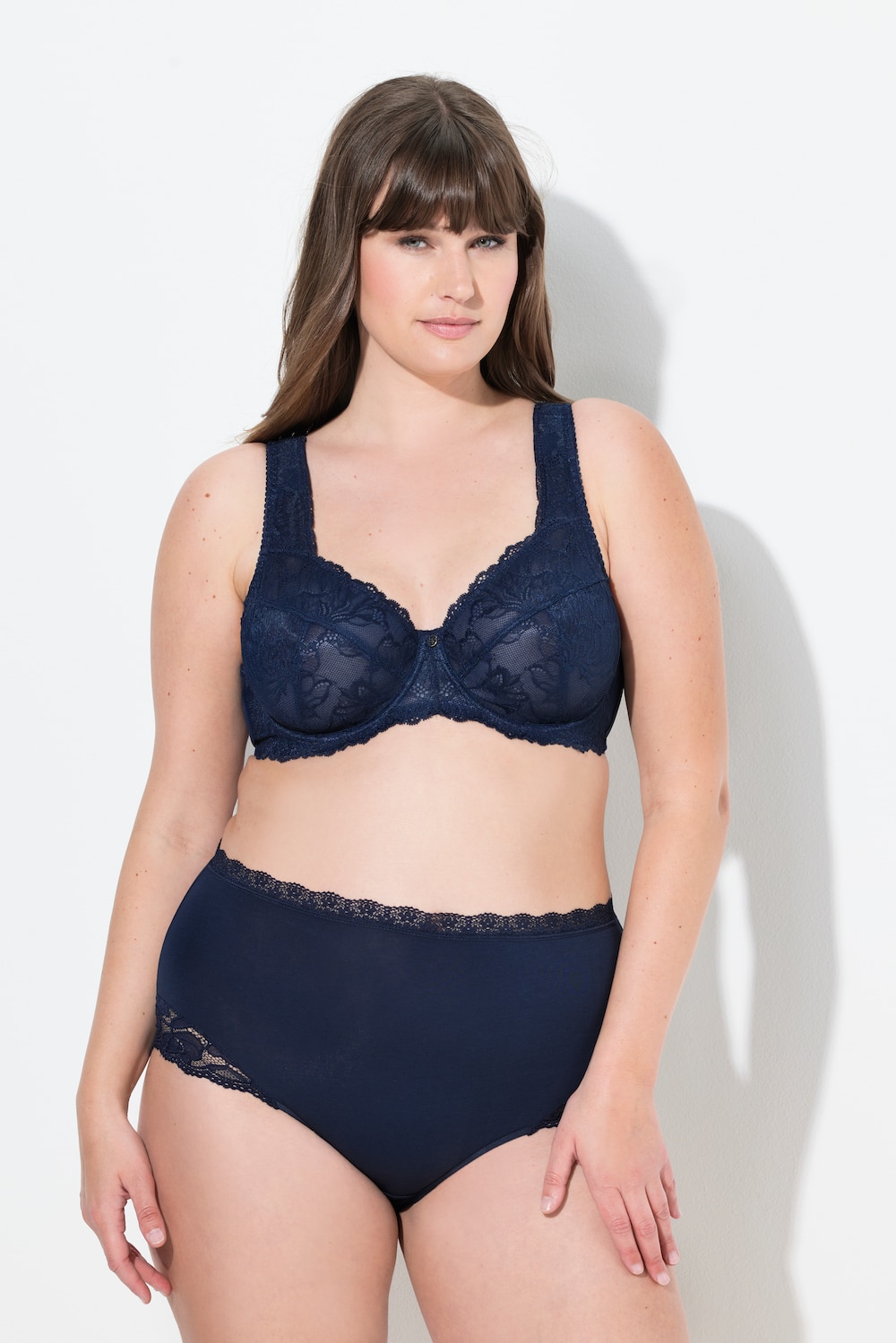 Große Größen Bügel-BH, Damen, blau, Größe: 120D, Synthetische Fasern/Elasthan, Ulla Popken