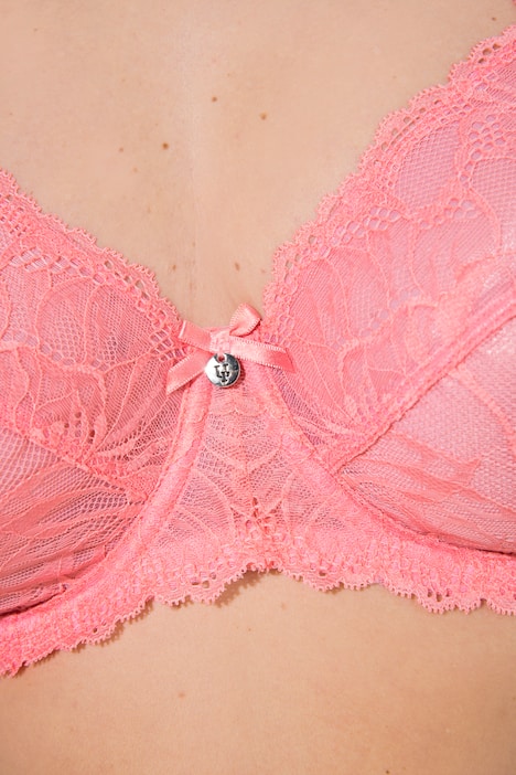 Beugelbeha, kant, brede schouderbandjes, cup B-F