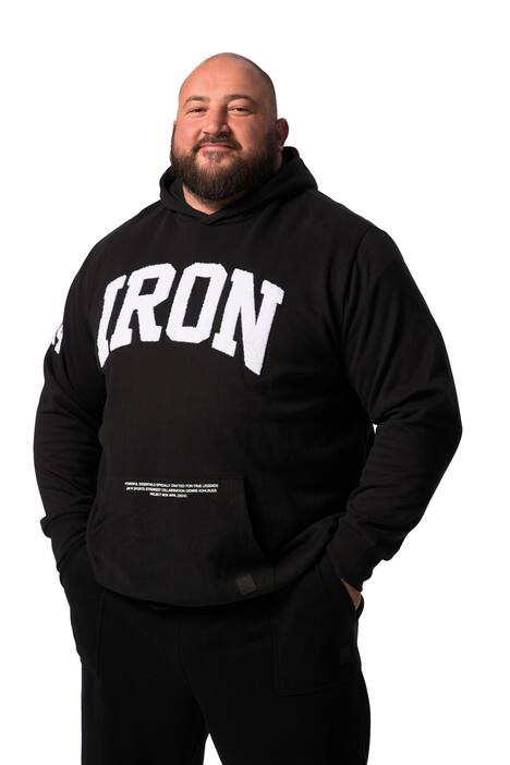 JAY-PI mikina s kapucí, Iron Anvil, kolekce fitness, JAY-PI x DK, QuickDry