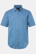 Denim shirt, denim, halflange mouwen, Modern Fit, kent-kraag, tot maat 8XL