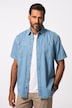 Denim shirt, denim, halflange mouwen, Modern Fit, kent-kraag, tot maat 8XL