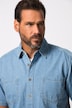 Denim shirt, denim, halflange mouwen, Modern Fit, kent-kraag, tot maat 8XL