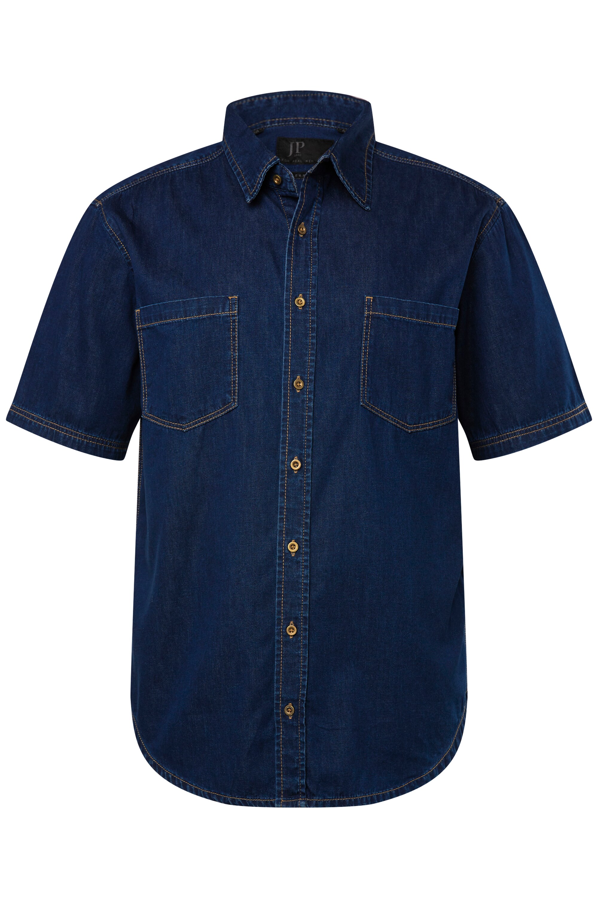 JP 1880 Herren große Größen Denimhemd Denim Halbarm Modern Fit Passform