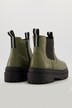Botas robustas Chelsea, suela chunky, aplicación elástica, cremallera, ancho H