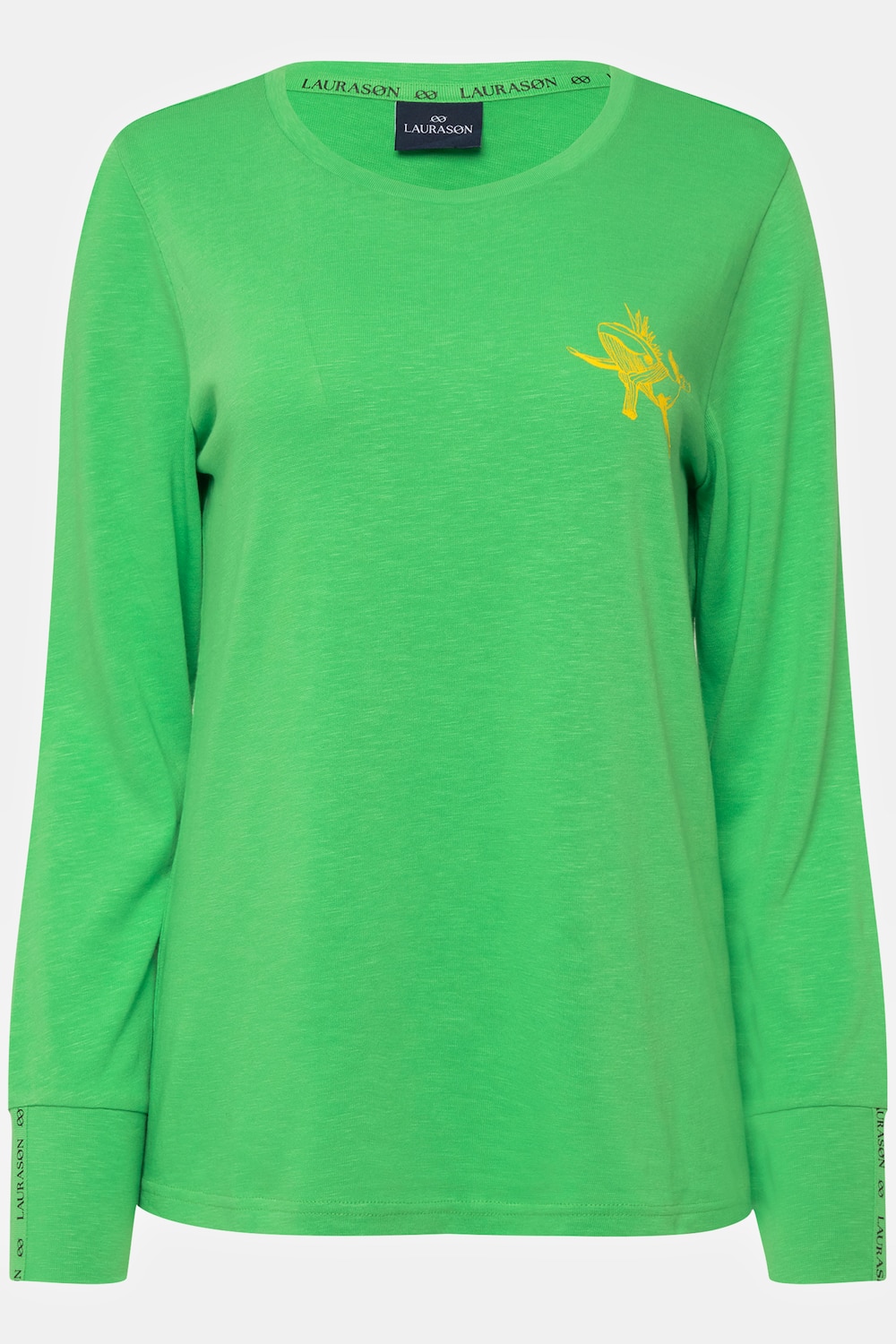 Stora storlekar T-shirt, Dam, grön, storlek: L, Syntetfibrer/Bomull, LAURASON