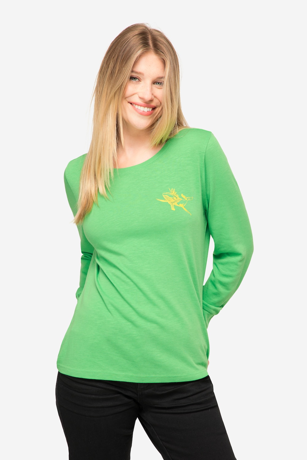 Große Größen T-Shirt, Damen, grün, Größe: L, Baumwolle/Synthetische Fasern, LAURASON