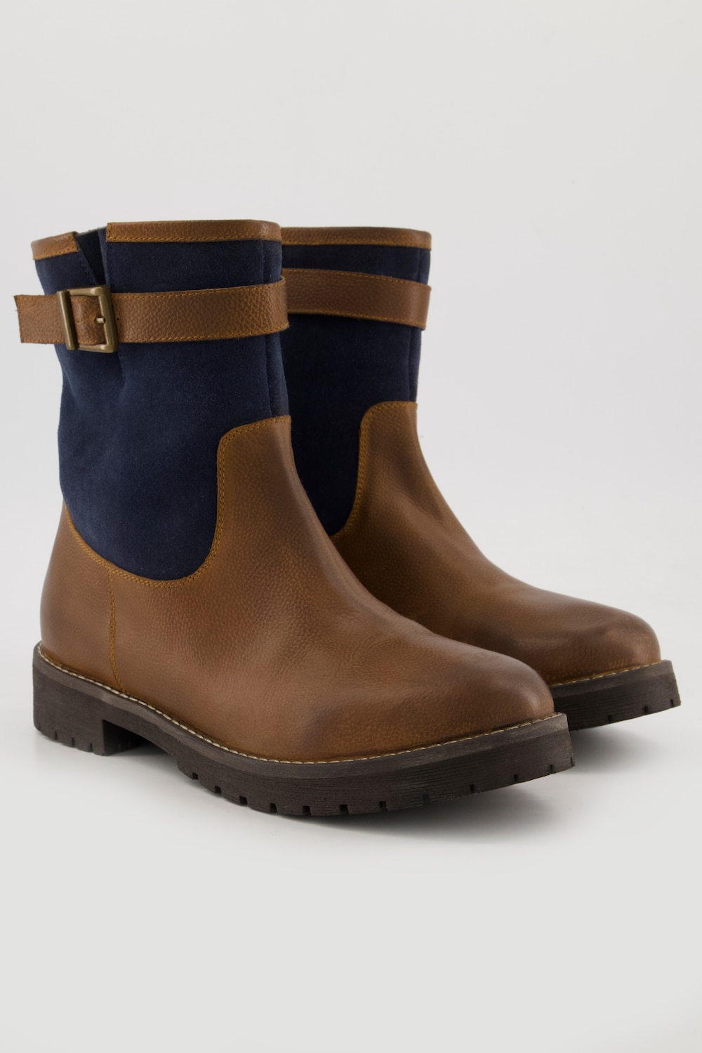 Grote Maten Leren boots, Dames, bruin, Maat: 39, Leer/Overige, Ulla Popken