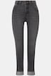 Smal jeans, smal passform, 5-lommer, oppslått kant, med resirkulert polyester